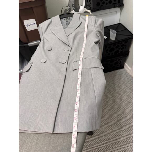 Worthington Women's Gray Double Breasted Blazer Size 14 - Picture 9 of 9